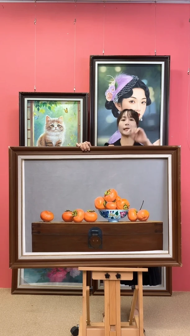 油画夜***楼尺寸60*90画芯（不含框）