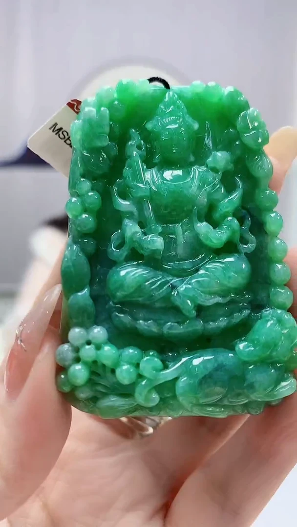 定制翡翠未镶嵌4852DD-毛货挂件161