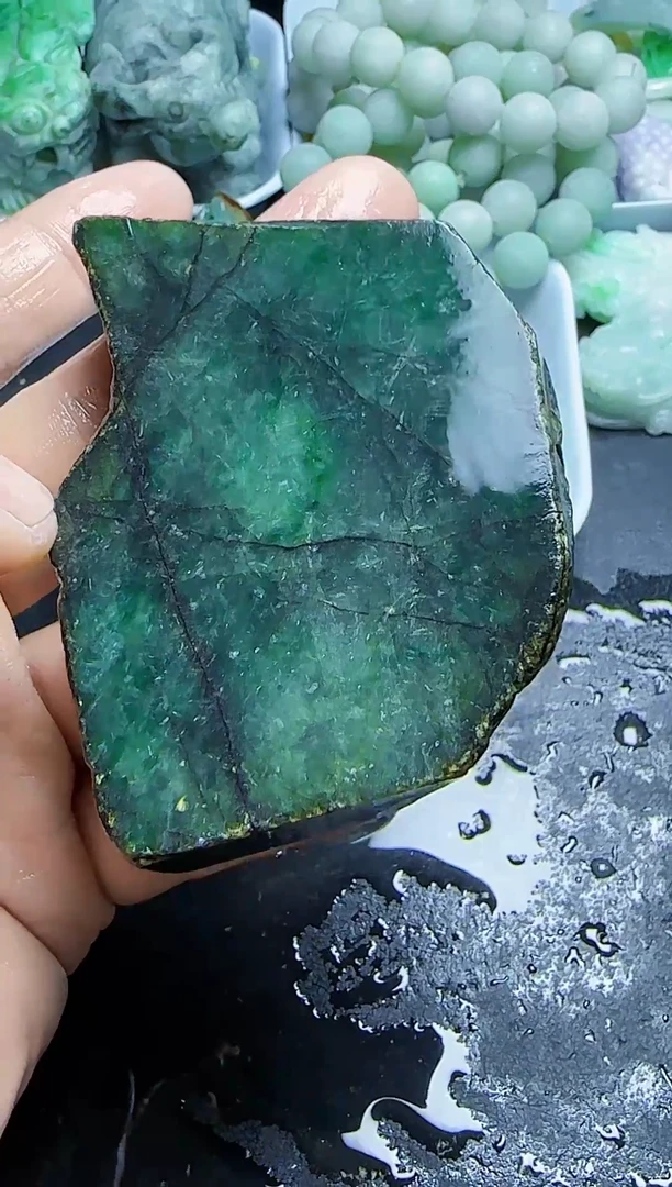 未镶嵌挂件翡翠豹*039