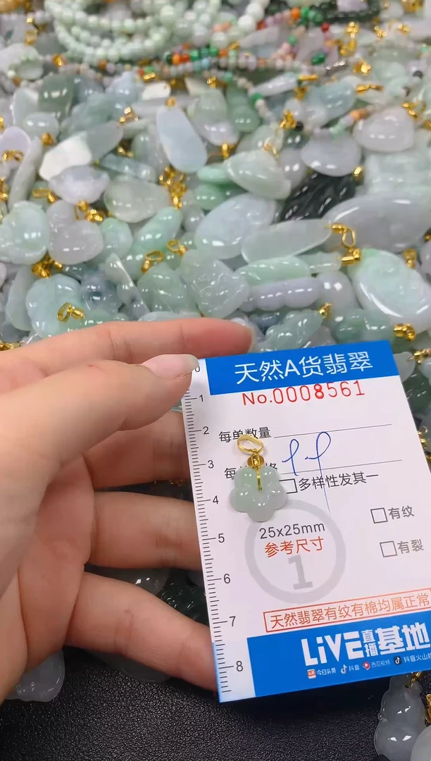 颈饰未镶嵌翡翠净货挂件-8561