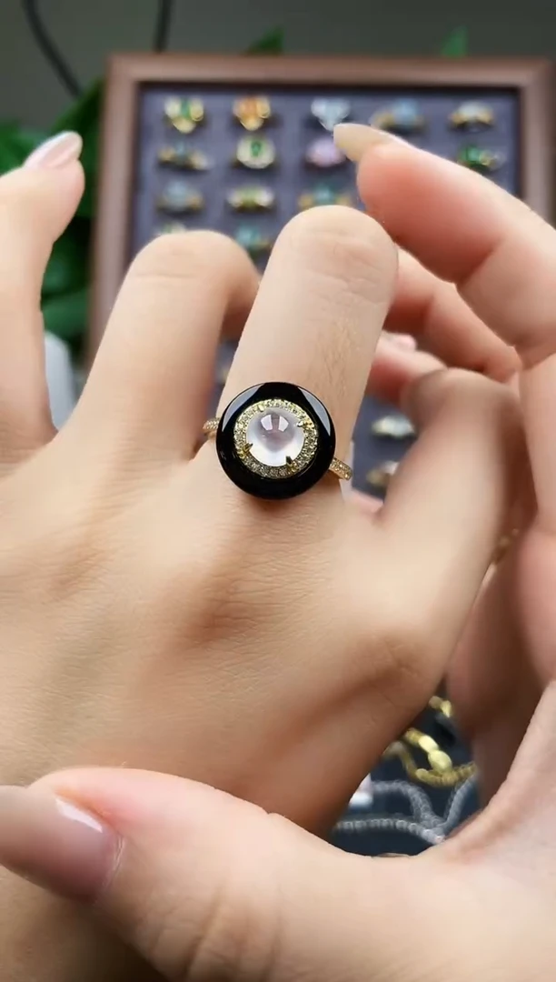 银S925镶嵌戒指翡翠21