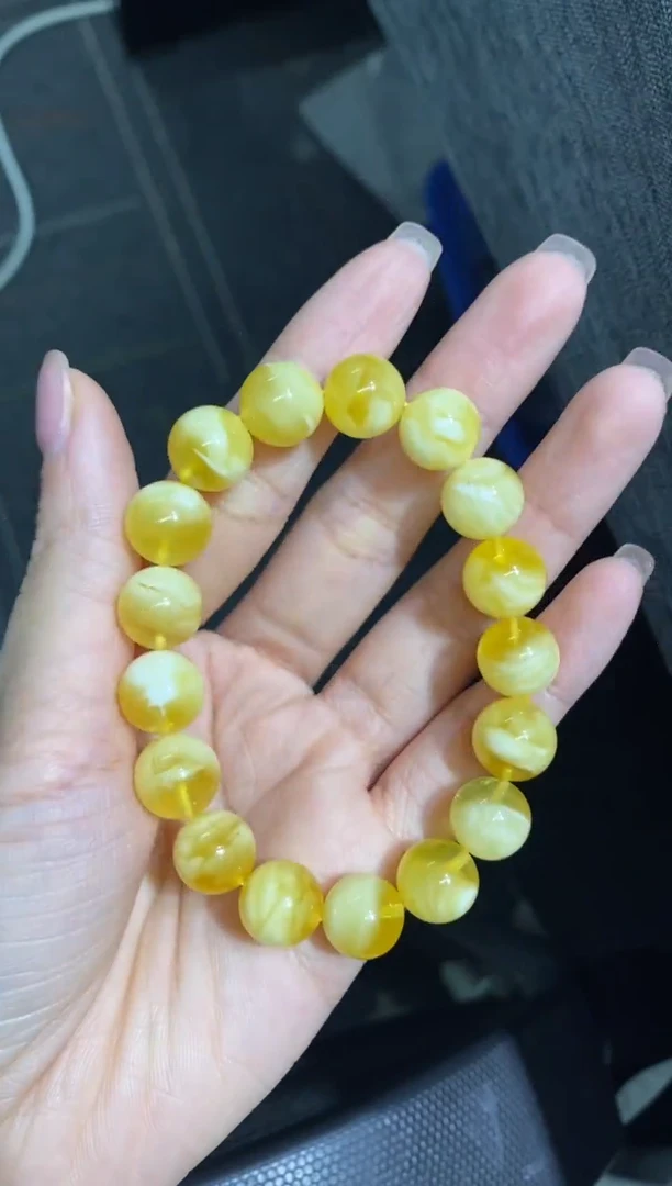 裸石蜜蜡未镶嵌手串