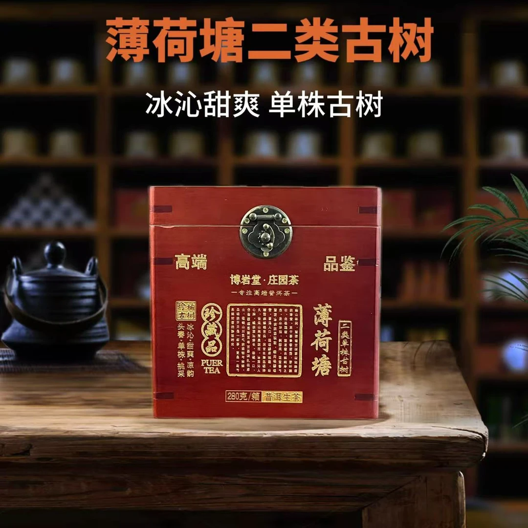 【年货福利】2024年 薄荷塘二类 普洱茶 散（生茶 ）280克/盒【带茶样】
