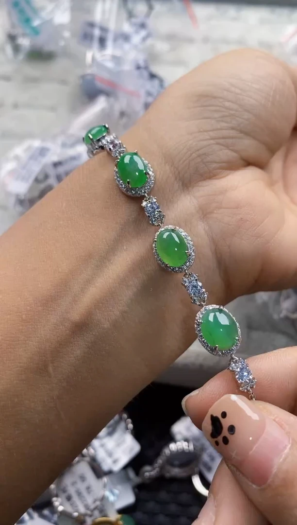 银S925镶嵌戒指翡翠9999    9