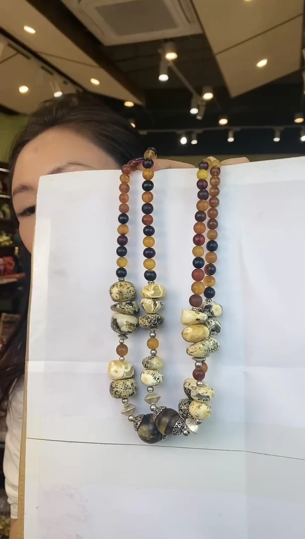 【闪购商品】琥珀颈饰未镶嵌多样性发一