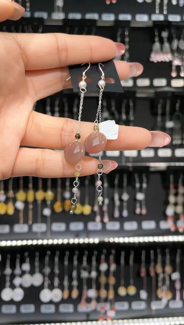 【闪购商品】紫晶耳饰银S925镶嵌喵喵喵