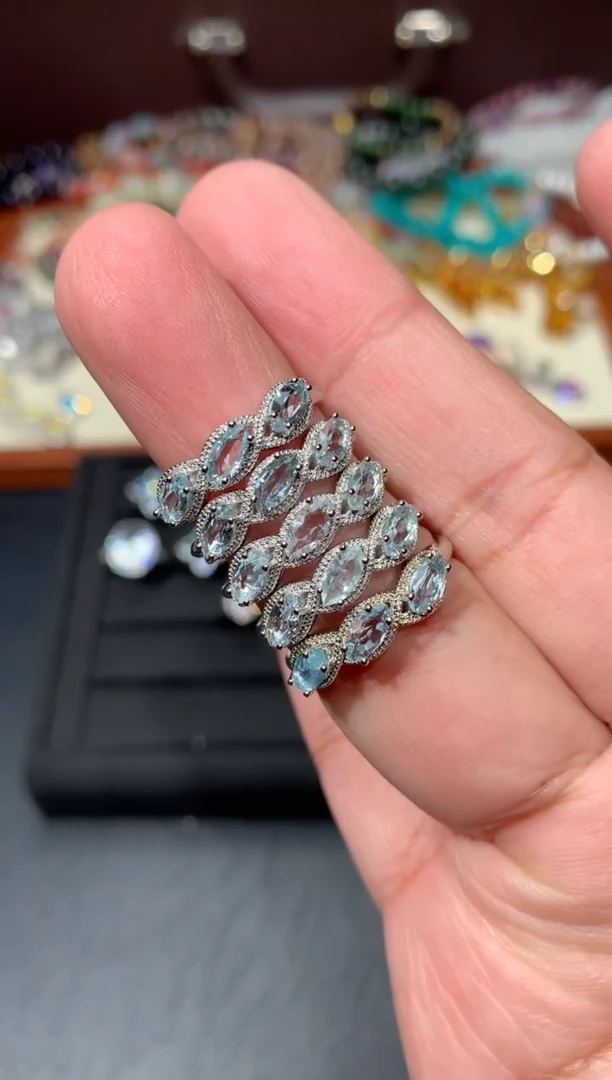 未镶嵌戒圈海蓝宝石Y30【多样性发其一】