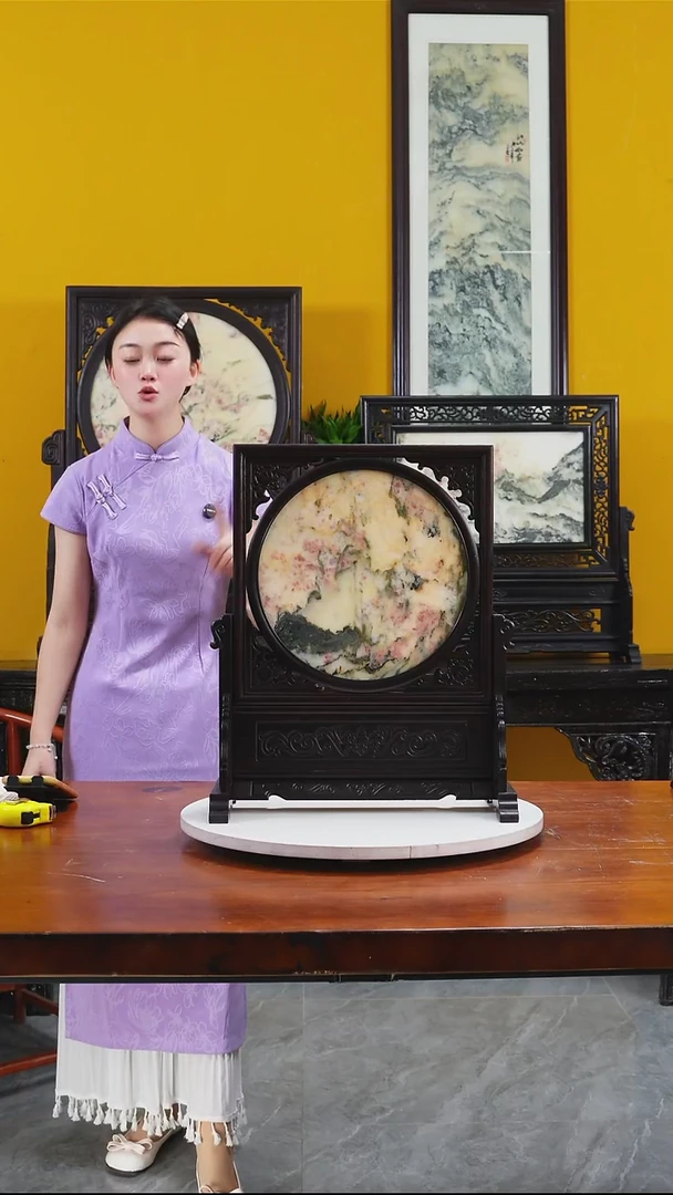 石材天然大理石画摆件