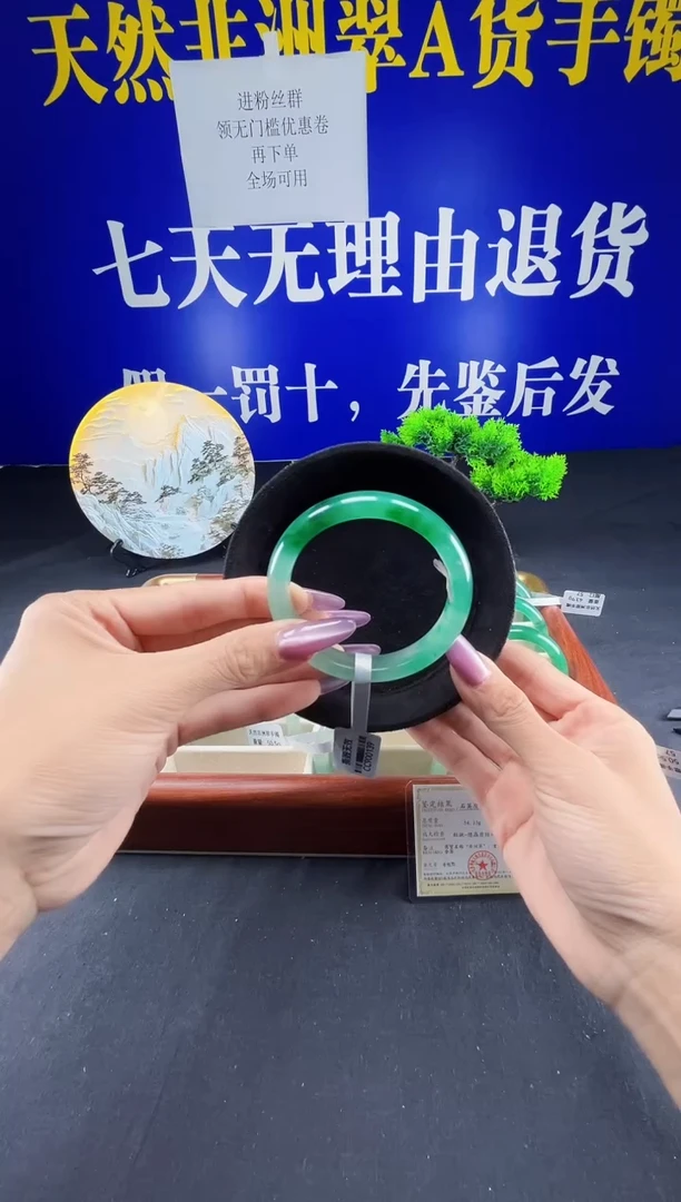 未镶嵌手镯石英质玉（非洲翠）真品上等纯天然非洲翠玉手镯石英质玉