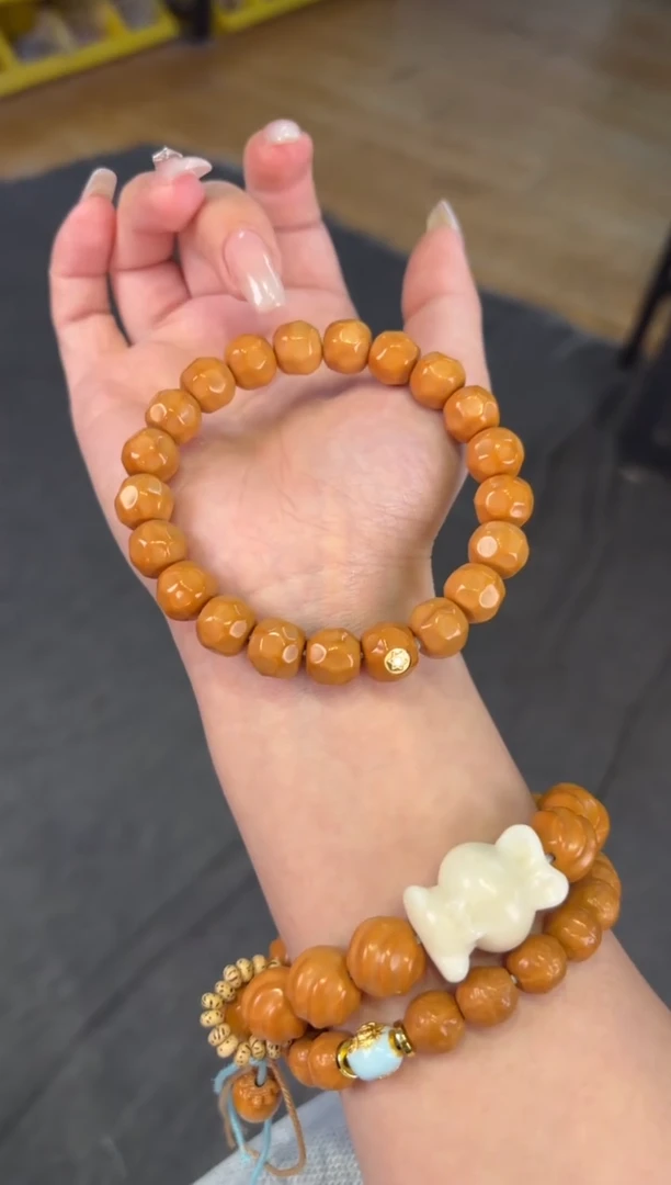 【闪购商品】菩提根/象牙果吊坠11mm猴头金标单圈