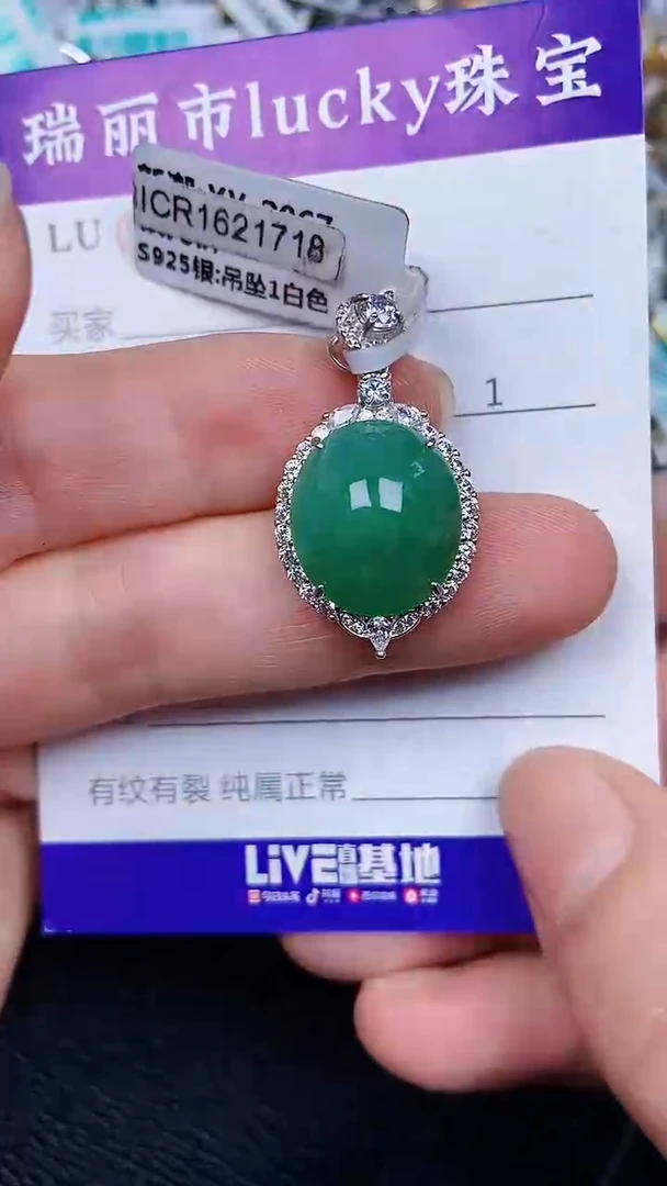 颈饰银S925镶嵌翡翠0=1856