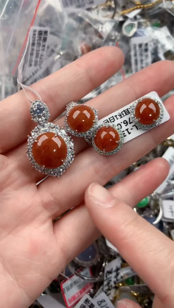 银S925镶嵌戒指翡翠3333----4