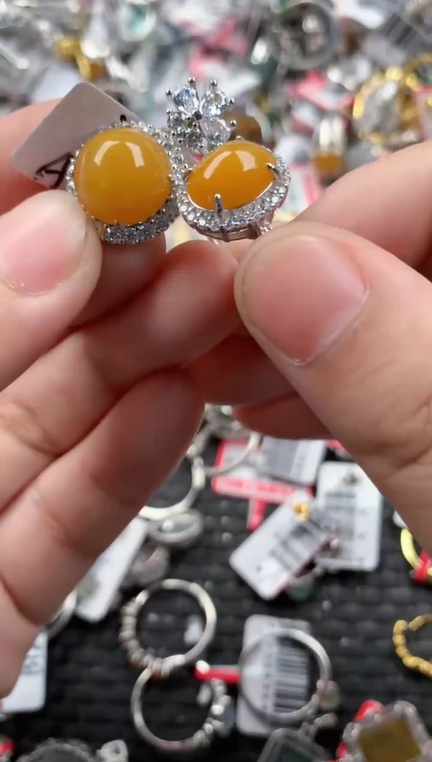 银S925镶嵌戒指翡翠333   6