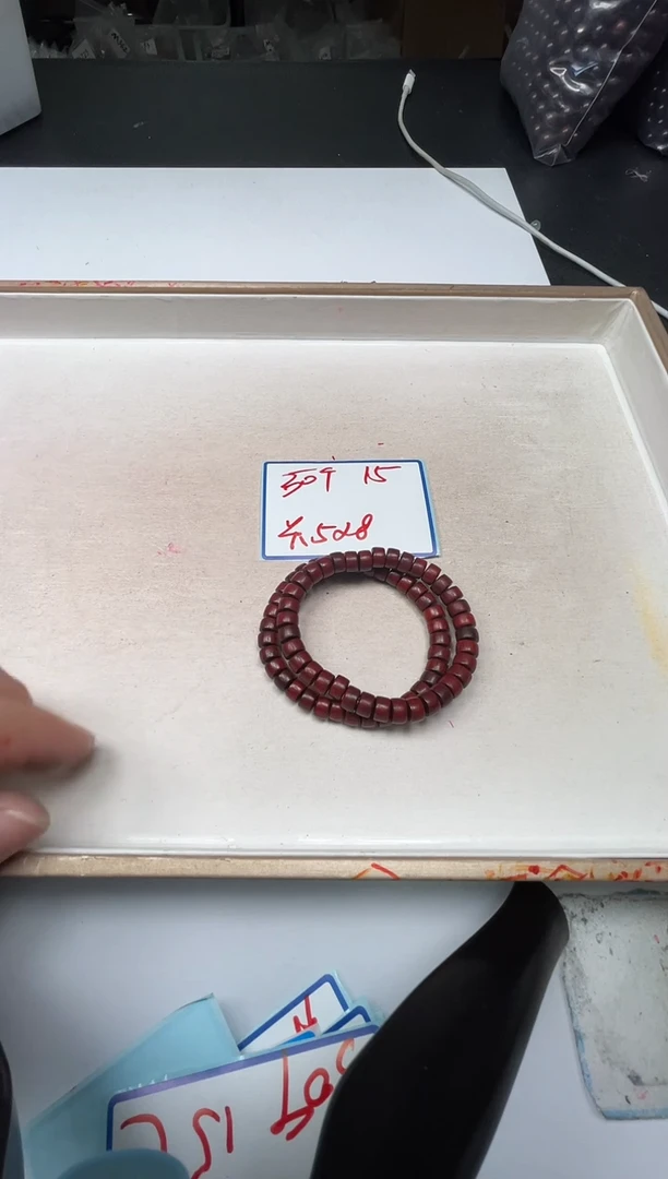 檀香紫檀（小叶紫檀）散珠D560小叶紫檀5*8mm50个15元