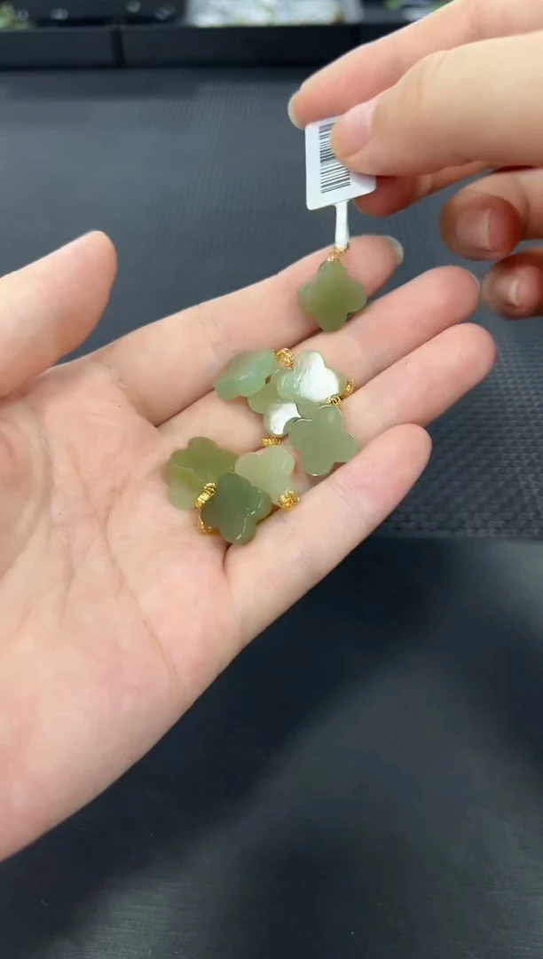 和田玉18K金镶嵌颈饰（多样性发一件）10415