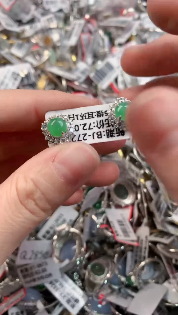 银S925镶嵌戒指翡翠9999----2