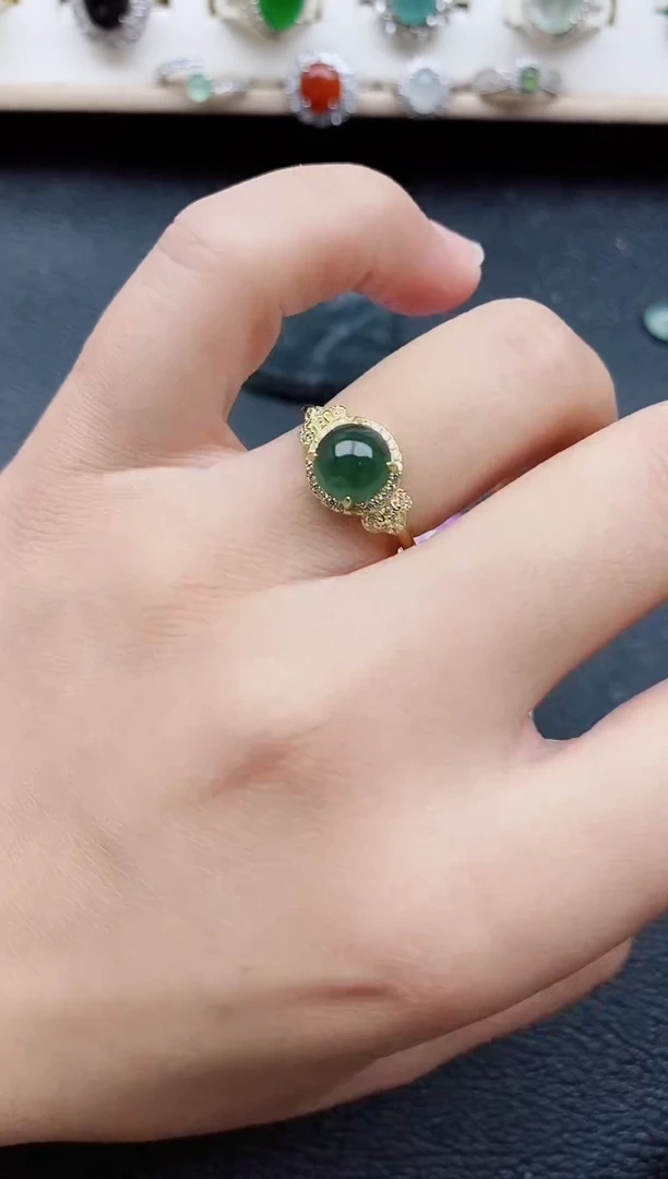 【闪购商品】翡翠戒指银S925镶嵌11111