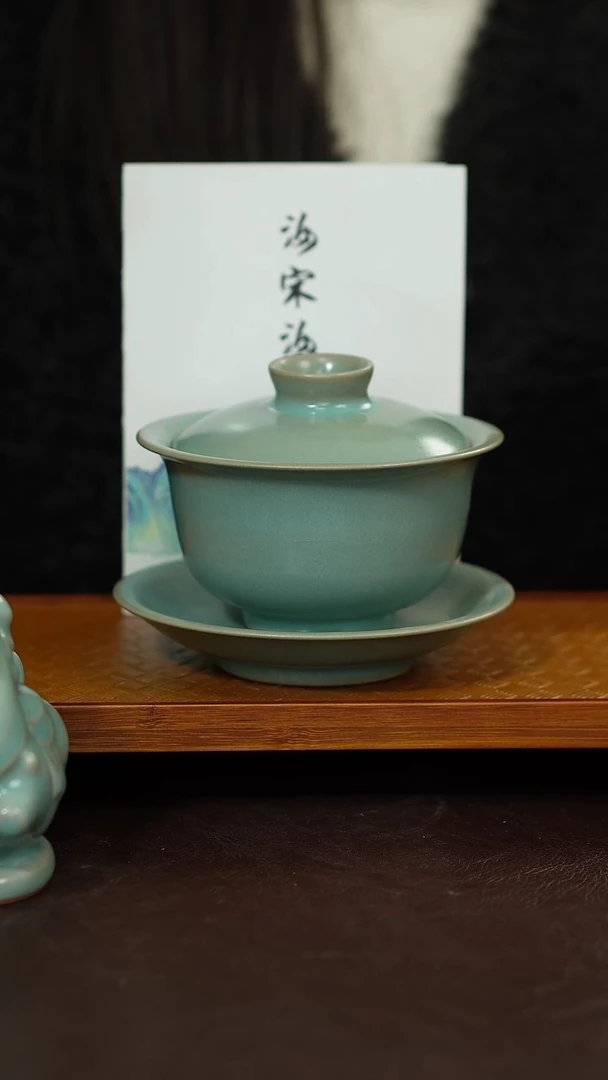 摆件陶原矿原釉汝宋汝瓷