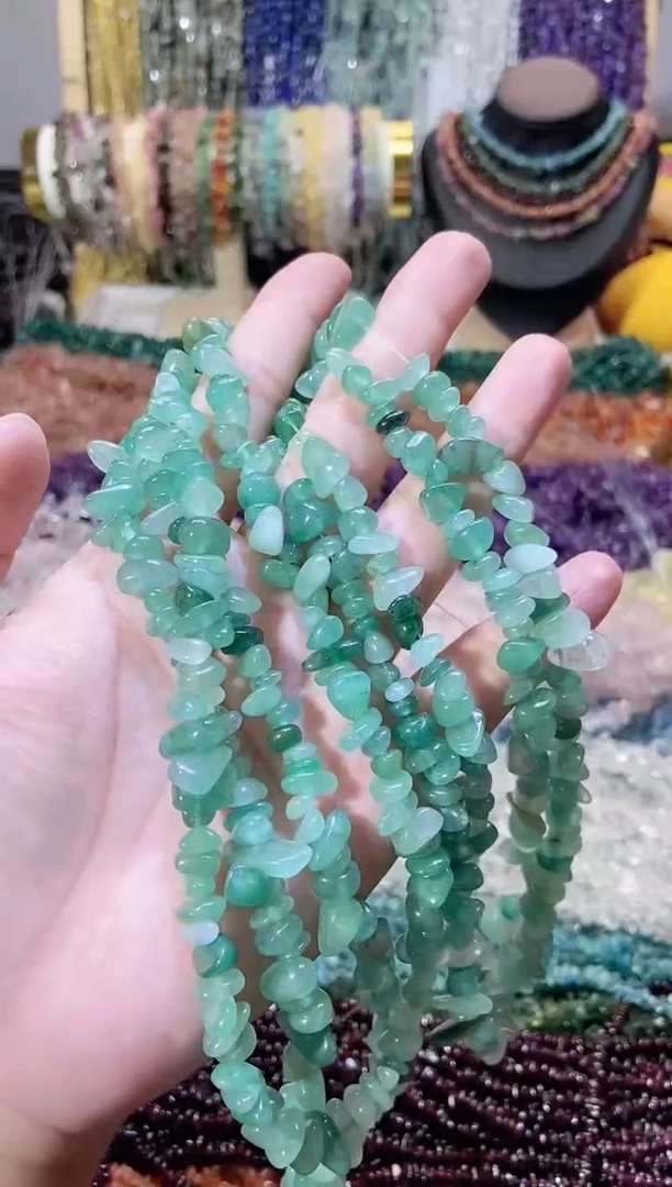 未镶嵌珠宝半成品水晶绿东陵