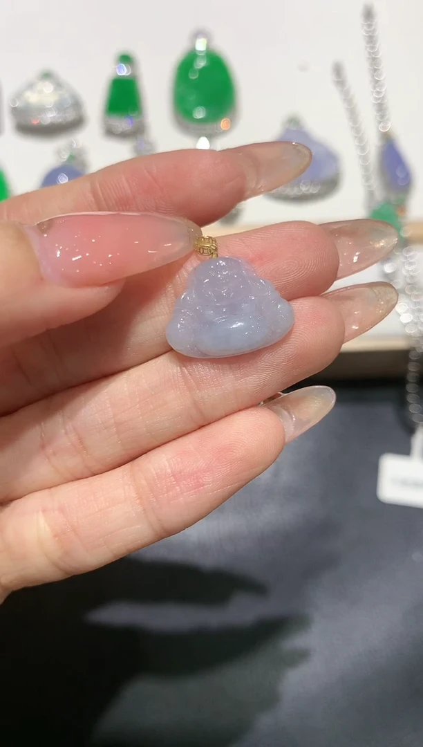 【闪购商品】翡翠吊坠(不含链)18K金镶嵌团购1