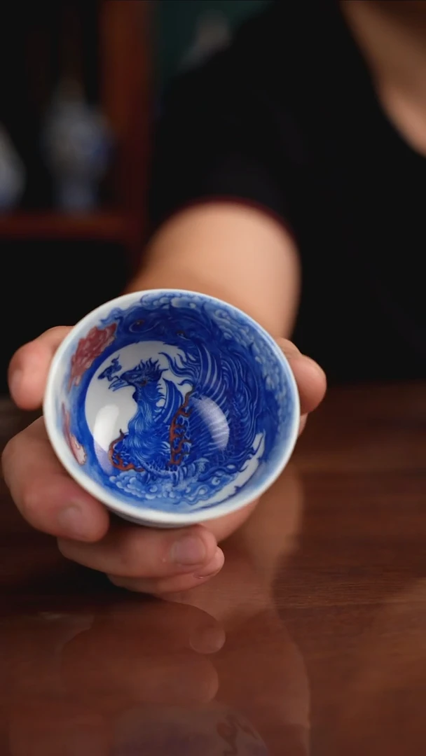 自成堂柴窑青花釉里红
