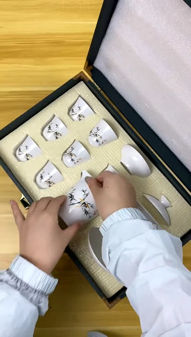 羊脂玉富竹礼盒装