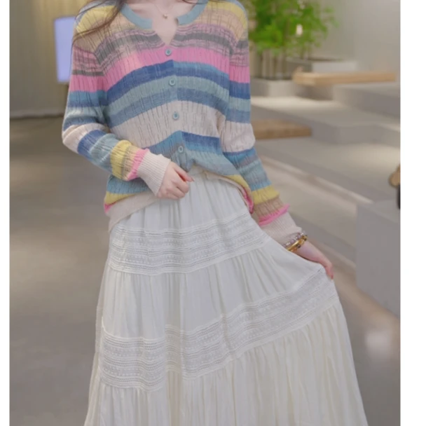 Basic House/百家好春夏半身松紧高腰长裙 B1325B51332