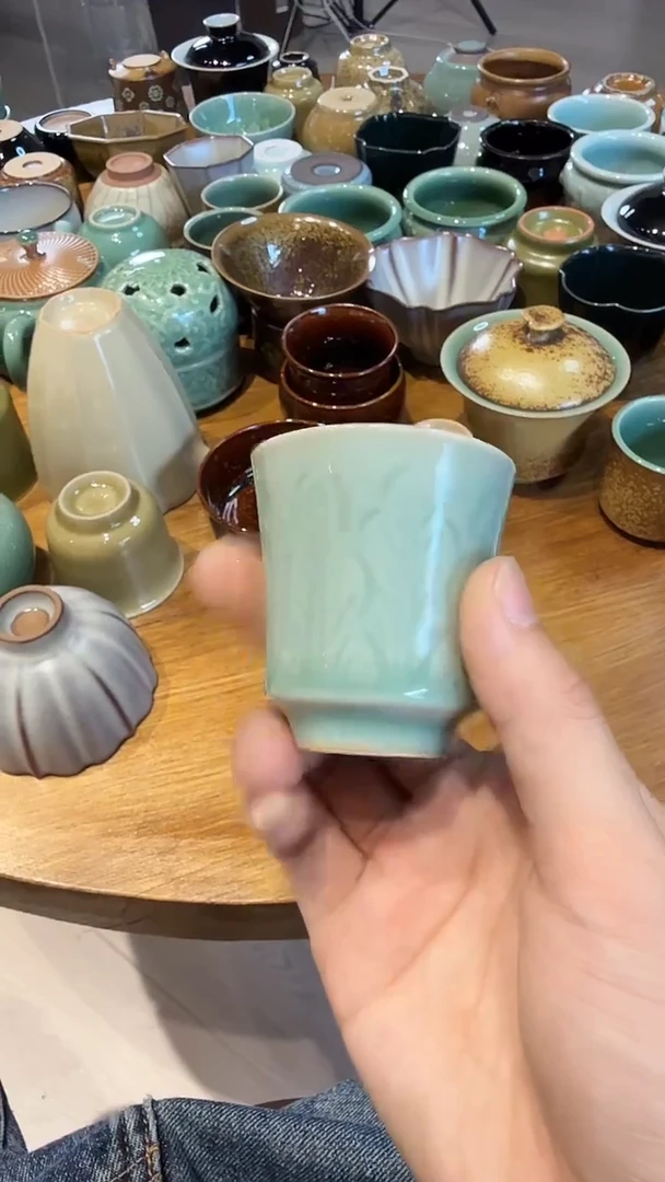 青瓷手工茶器包邮