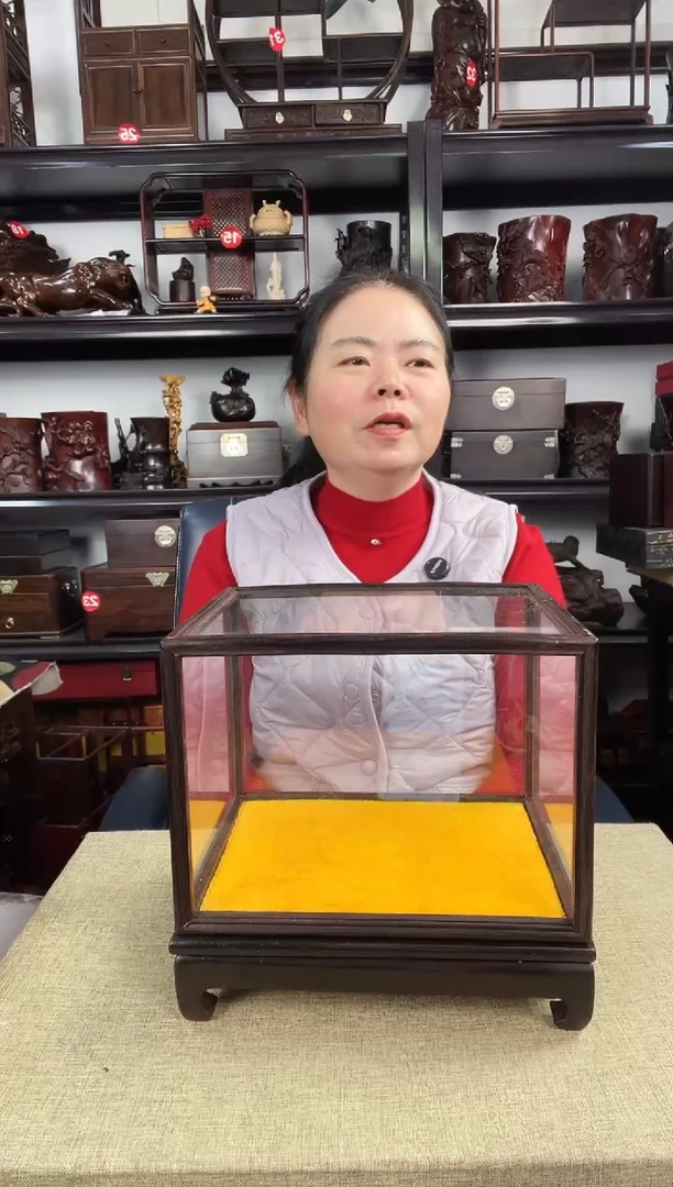 木玻璃罩2号老李红木工艺品