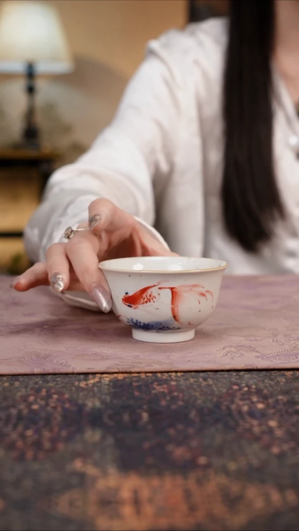 杯景德镇陶瓷杯碗柴烧多人