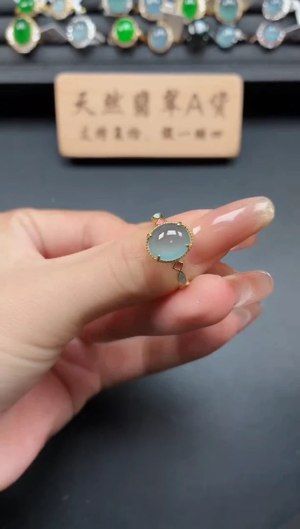 银S925镶嵌戒指翡翠11