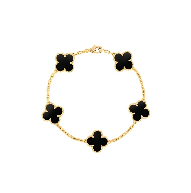 99新 梵克雅宝 黑色五花手链