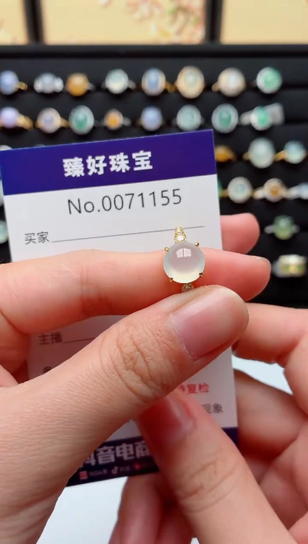 银S925镶嵌戒指翡翠.