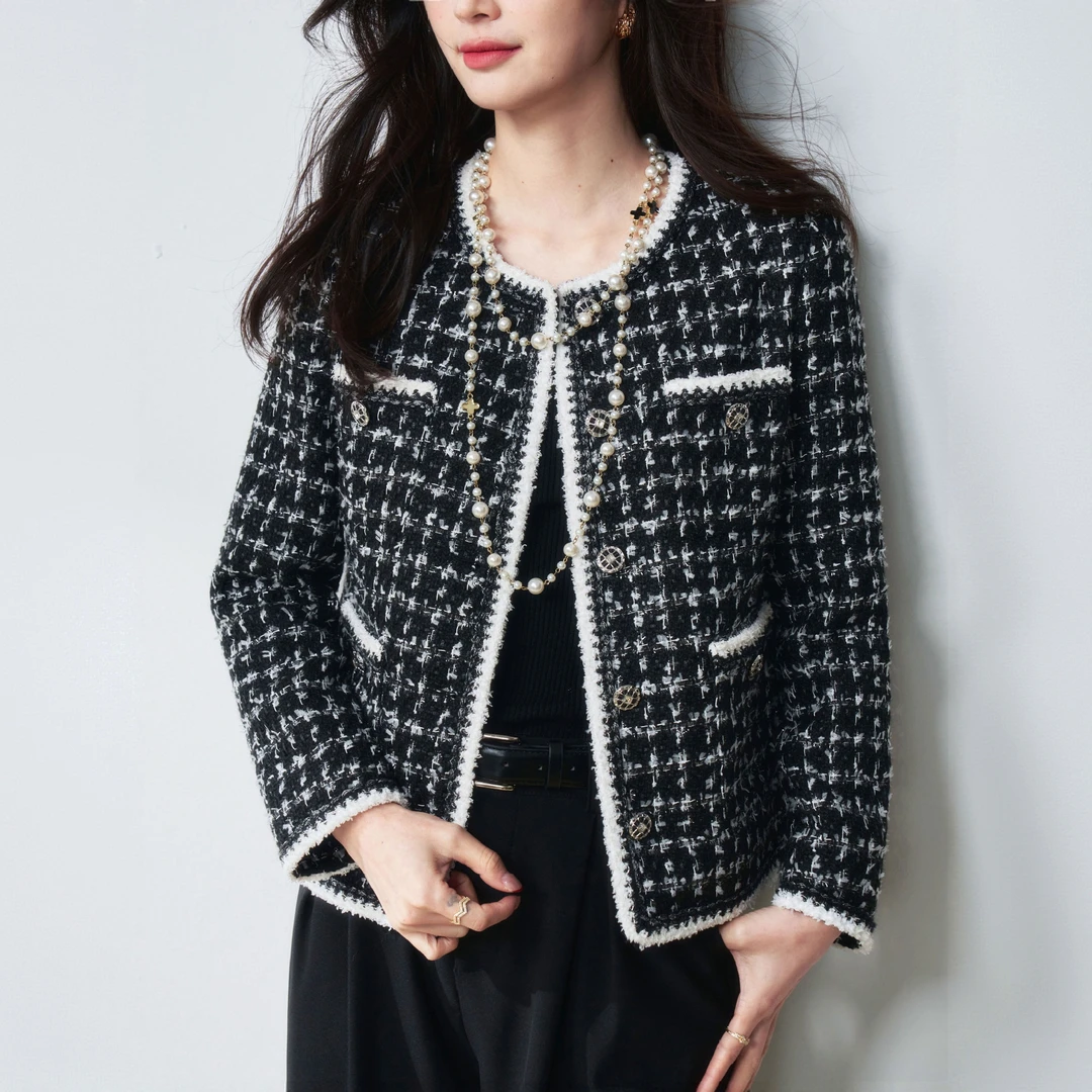 福利款秋冬法式复古小香风外套休闲气质小个子百搭长袖外套