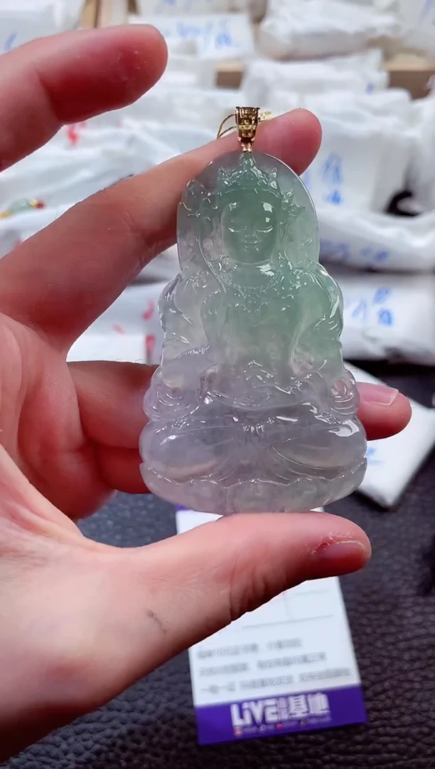 翡翠18K金镶嵌颈饰00002011