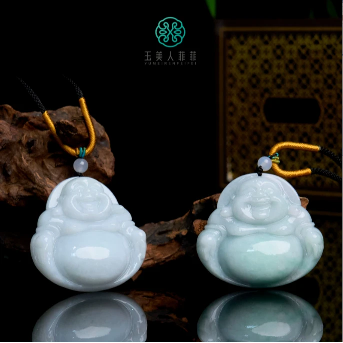 石惑珠宝%翡翠佛公吊坠约50mm/多样性发一/赠绳