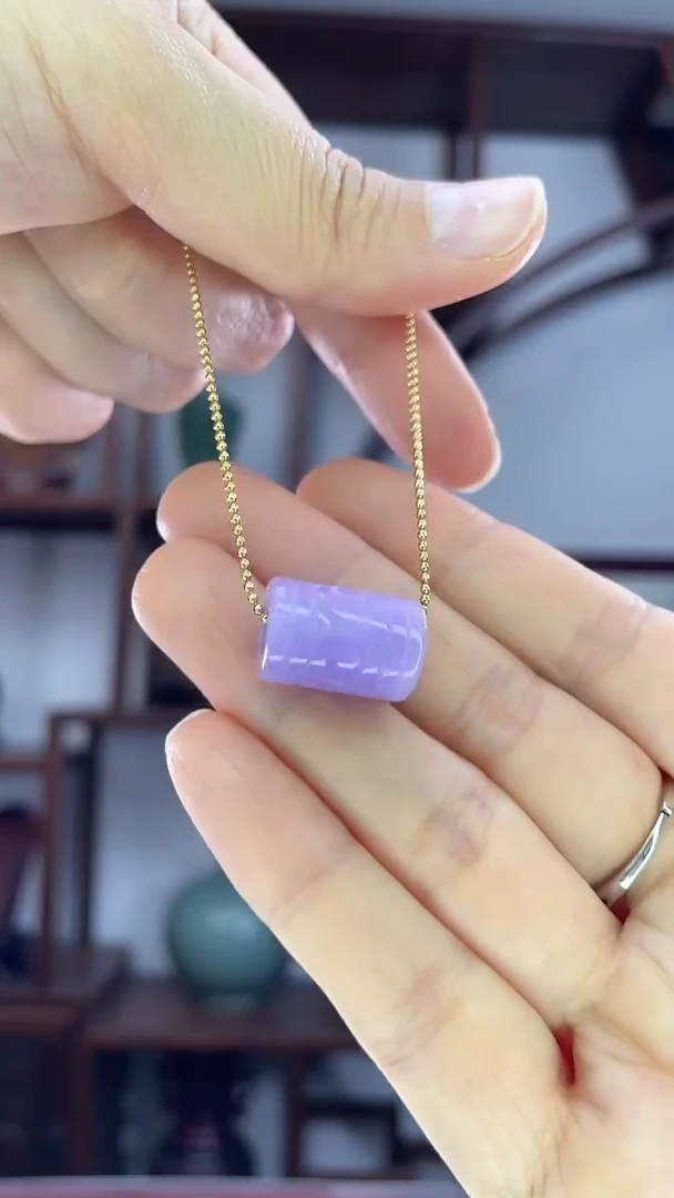 吊坠(赠链)未镶嵌翡翠D32紫翡路路通