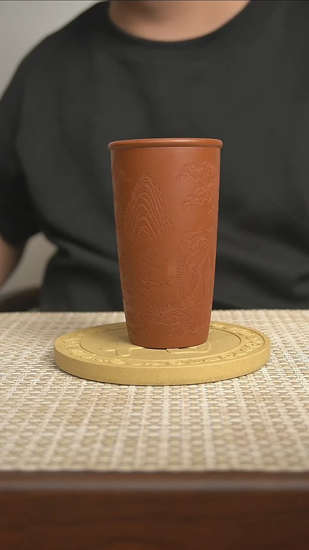 茶杯紫砂宜兴紫砂茶杯封侯拜相主人杯