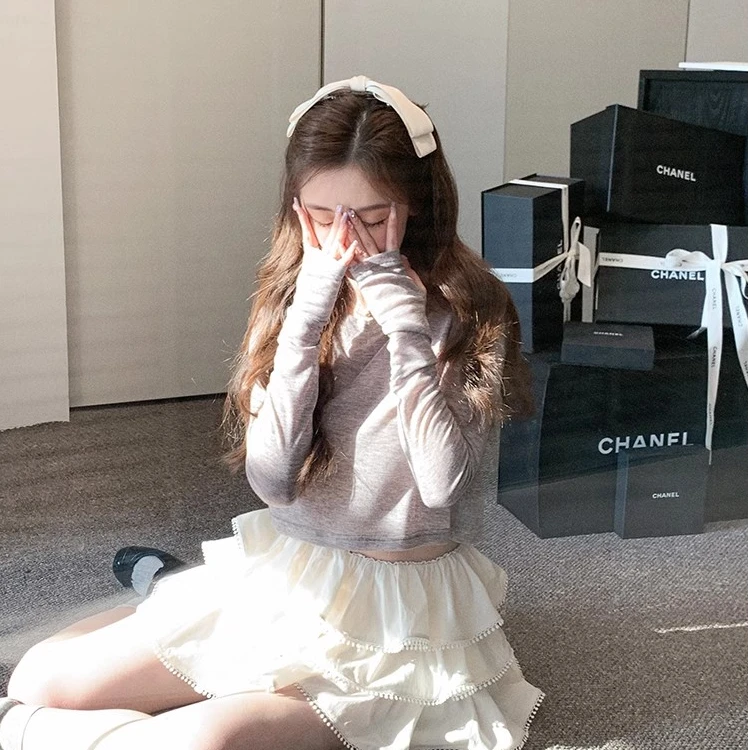 csk丘比特 Ms.Bella 可以芭蕾可以休闲 套指薄软防晒长袖短款上衣