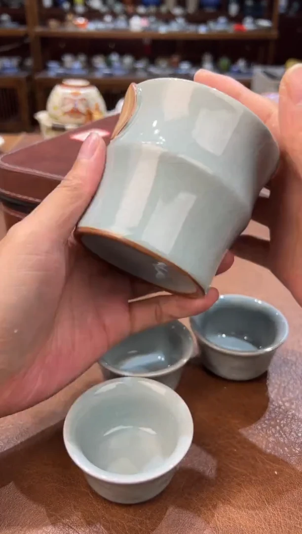 真的很便宜会开片的旅行茶具