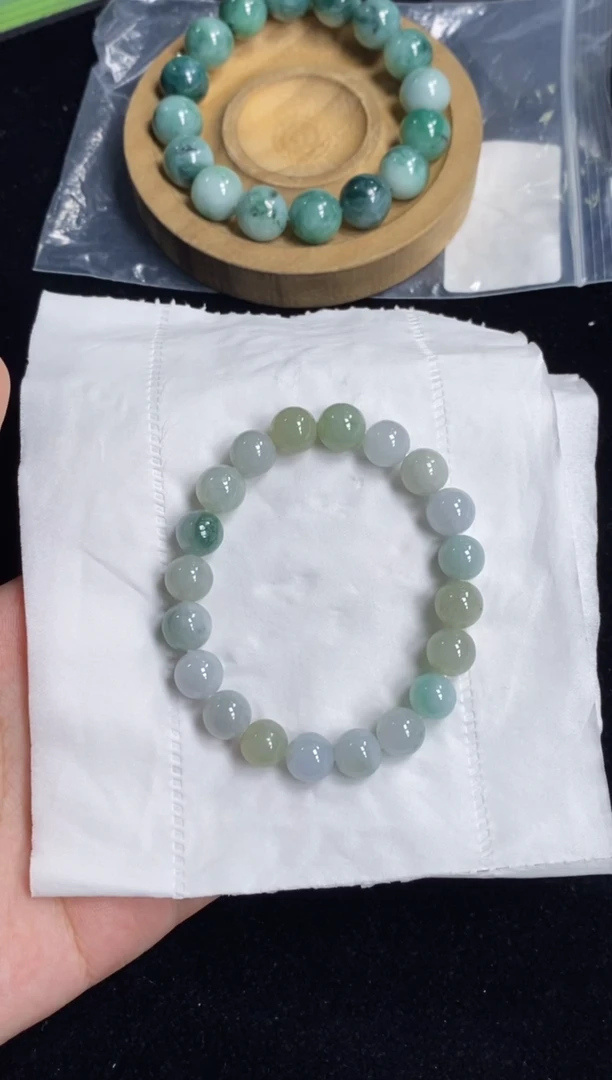 未镶嵌手串翡翠161号链接天然缅甸翡翠A货一物一证