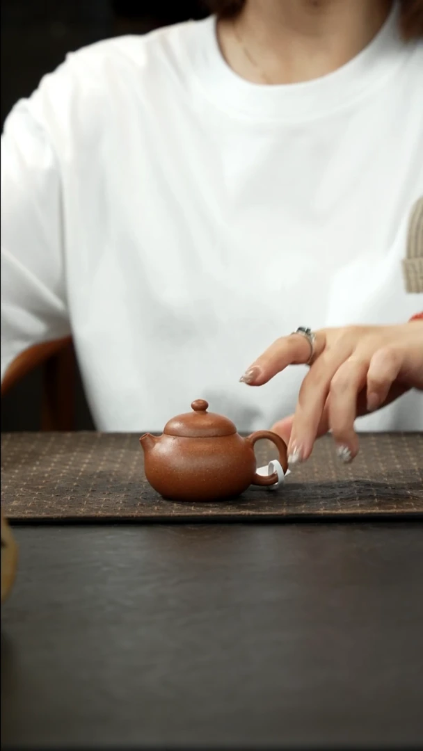 茶壶紫砂桃花泥文旦80cc