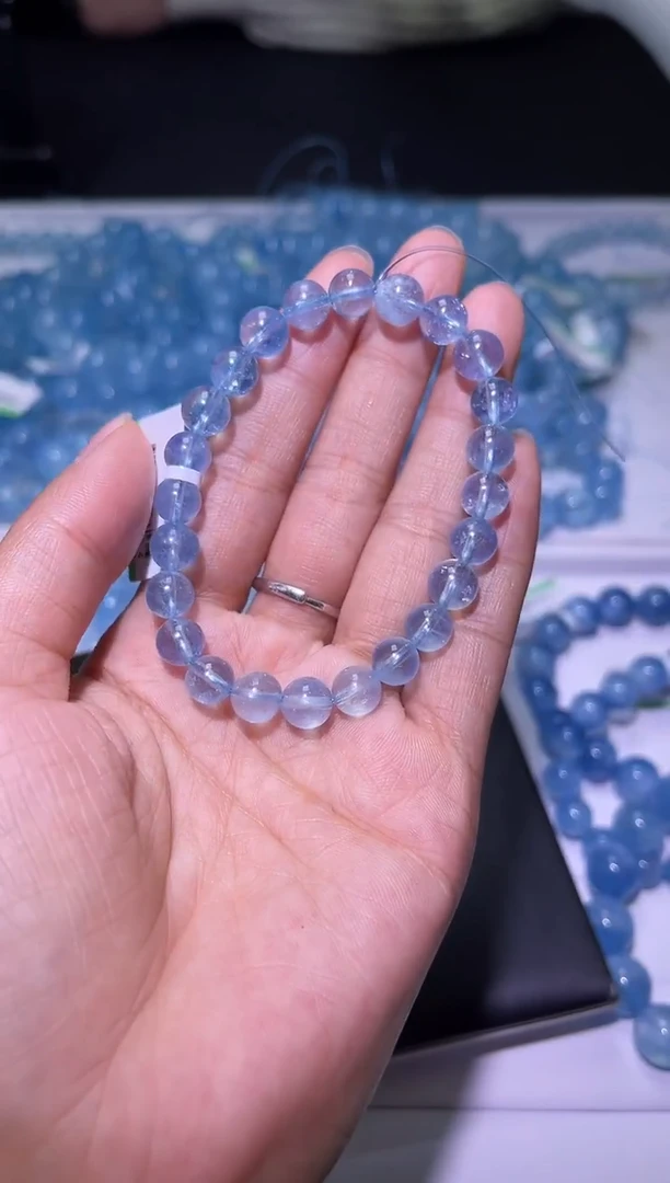 1海蓝宝石（处理）J093-7mm海蓝宝单圈-多样性发其一