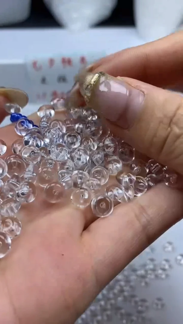 未镶嵌颈饰水晶w2300白水晶算盘6*4mm*30颗