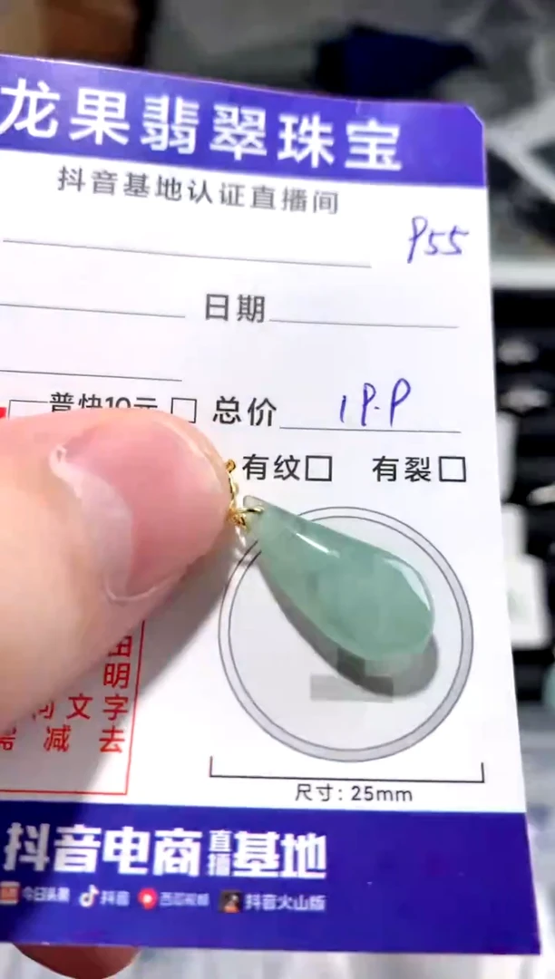 颈饰未镶嵌翡翠立体水滴955