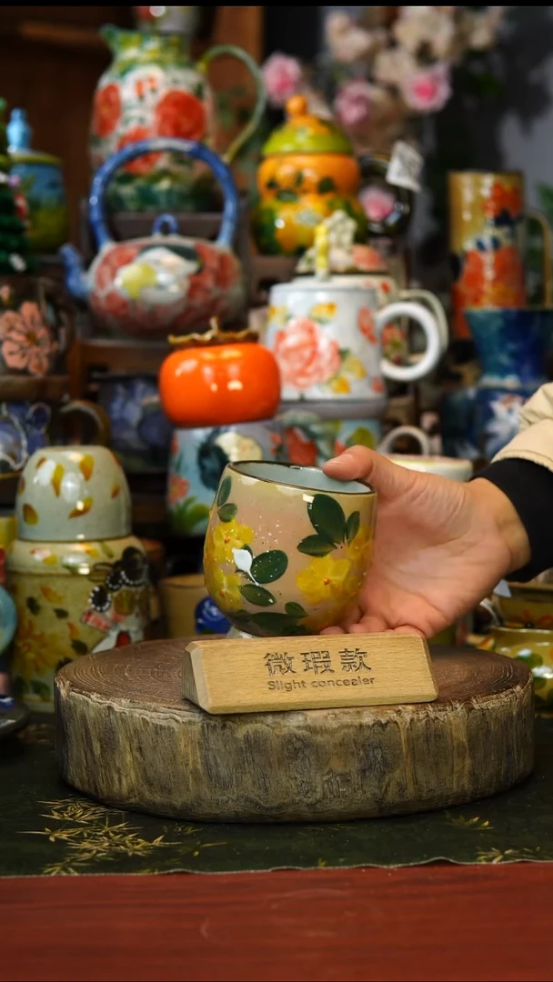 花瓶29微瑕景德镇手工釉下彩陶瓷