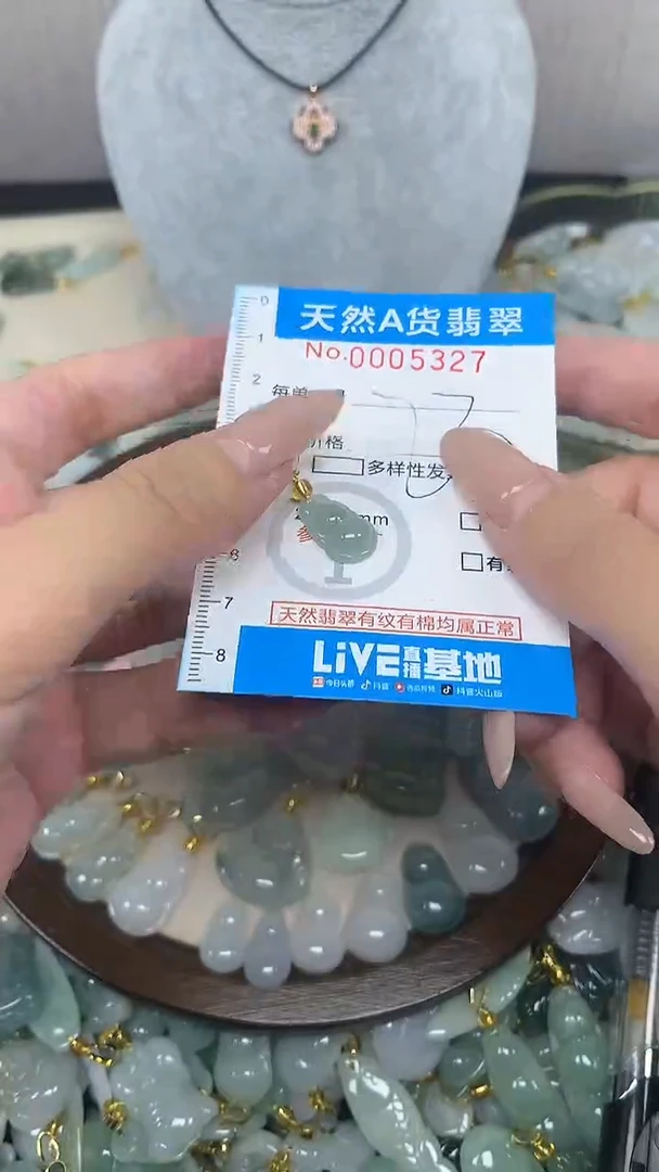 翡翠未镶嵌颈饰净货挂件-5327
