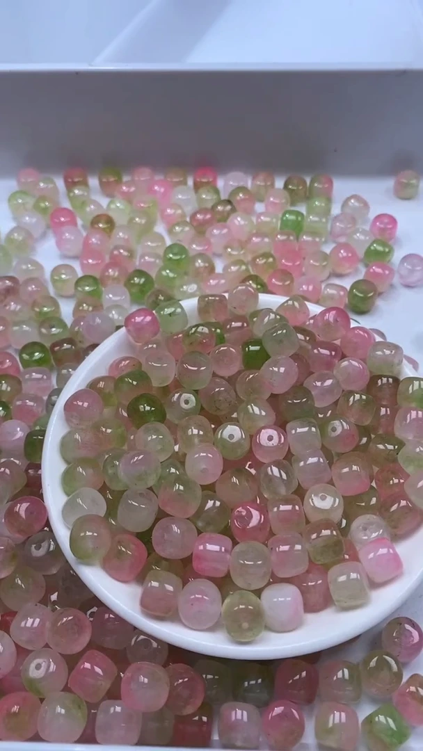 未镶嵌颈饰玛瑙/玉髓W2963 盐*源水蜜桃老型10*8mm*10颗