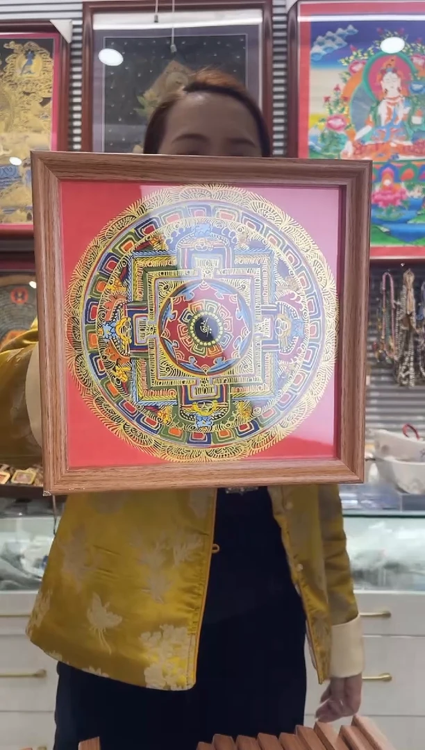 装裱画坛城 纯手绘唐卡（非质量问题 不退不换）