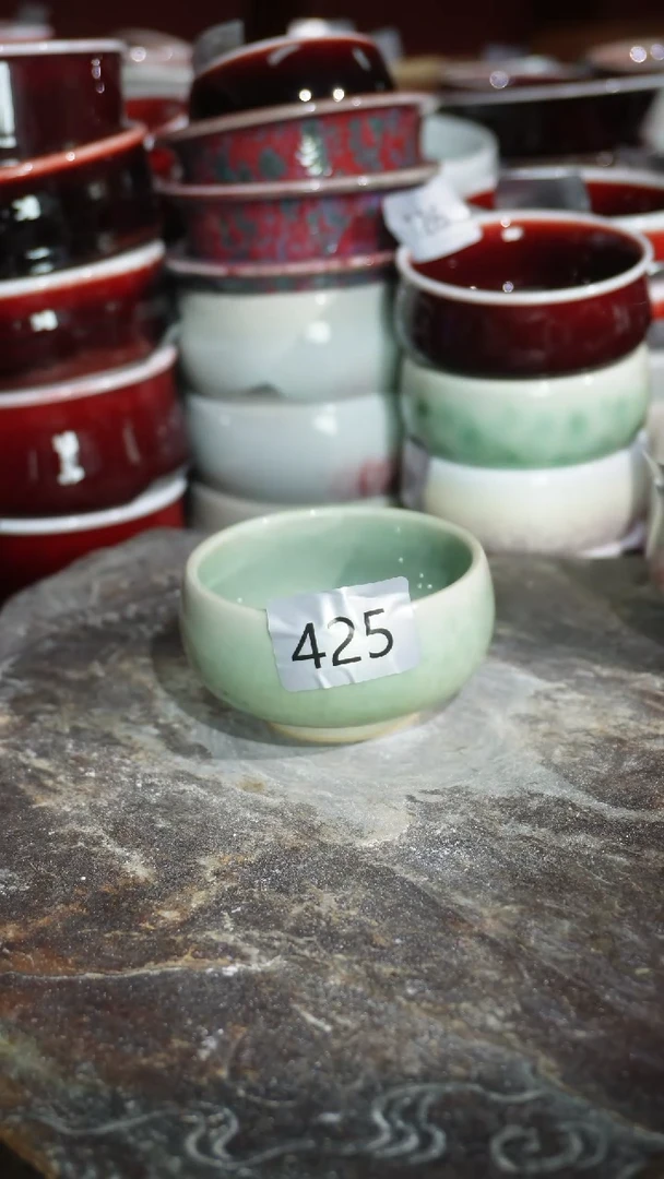 摆件陶精品窑变钧瓷茶器